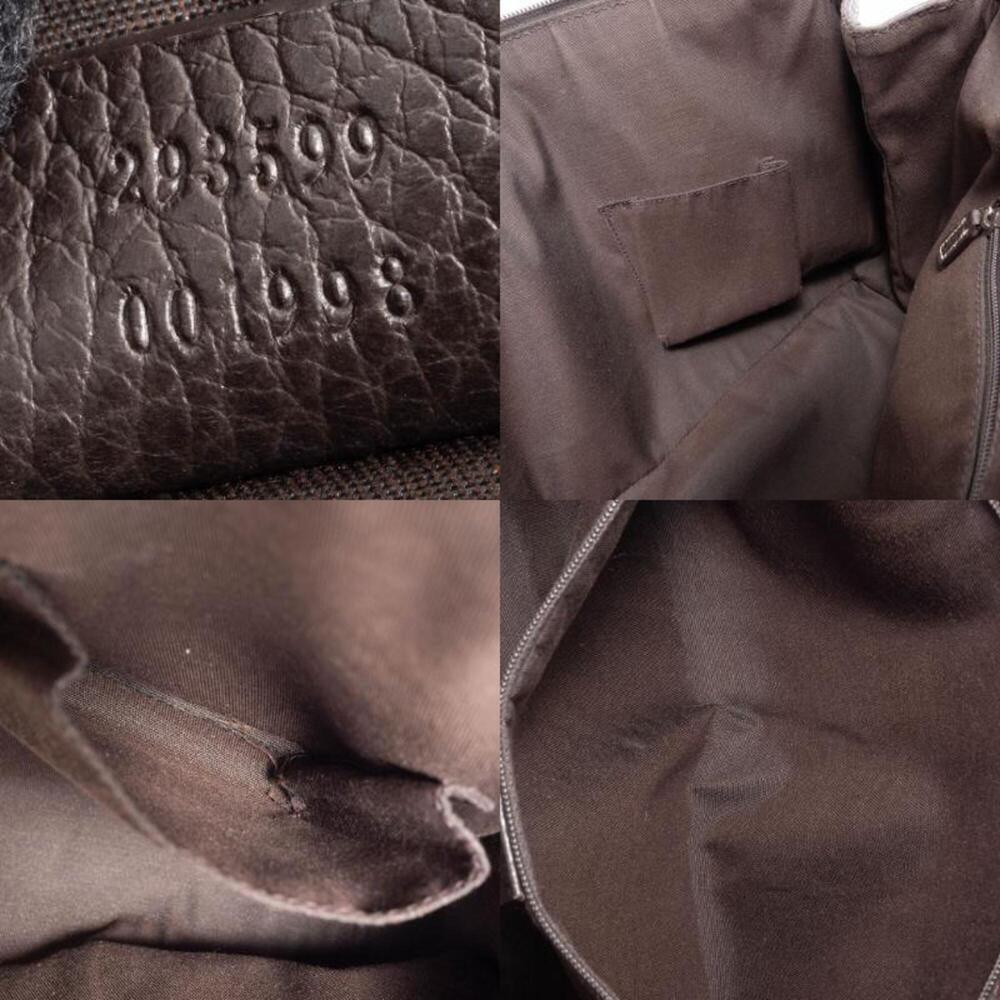 GUCCI Authentic Brown Leather Tote Bag - Picture 13 of 16